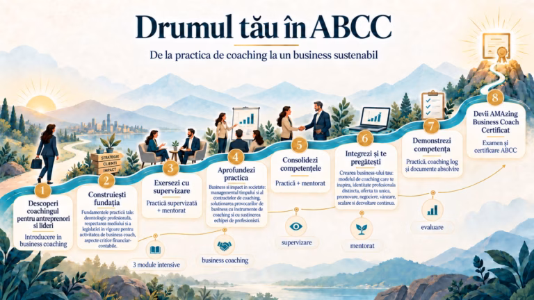 Drumul cursantului ABCC - AMAzing Business Coach Certification - curs coaching acreditat