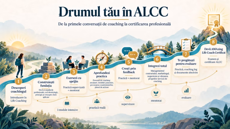 Drumul cursantului ALCC - AMAzing Life Coach Certification - curs coaching acreditat